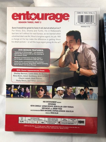 Lot of 4 DVD Entourage Complete Seasons 1 thru 3 dvd Sets HBO Series 10 Discs - Picture 9 of 9