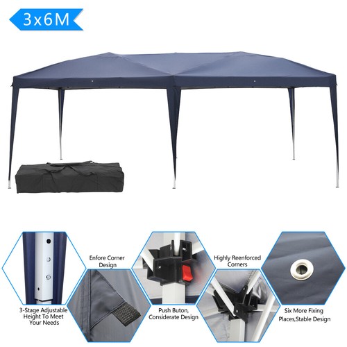 10'x 20' Portable Canopy Tent Gazebo Pop Up Waterproof Tent Wedding With Bag - Picture 2 of 8