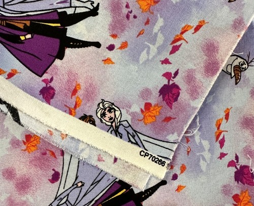 Frozen 2 STOFF lila Elsa, Anna, Kristoff, Olaf, Baumwolle Fat Quarter 18x22 inch - Bild 3 von 3
