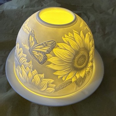 3D Design Of NATURE 2 Piece Ceramic Candle Holder With Candle