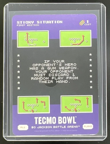 2026 Bo Jackson Battle Arena Tecmo Bowl Sticky Situation First Edition Play #PL1