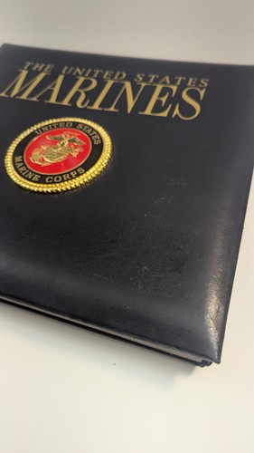 United States Marines Genuine Bonded Leather Scrapbook 12" x 12" Military USA - Picture 5 of 17