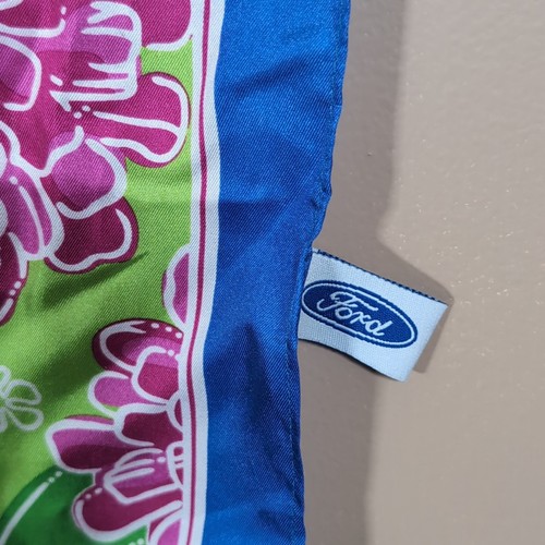 Vintage Lilly Pulitzer Ford Collab 2005 100 % Seide Blumen rechteckiger Schal - Bild 8 von 8