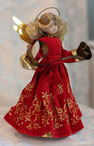 Vintage 1960 ? 70er Jahre "PAULINE LEIDEL SPREEN" WACHS WEIHNACHTSENGEL.DEUTSCHLAND.8"H.VG.ZUSTAND - Bild 5 von 23