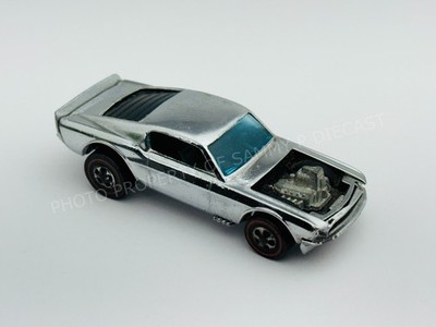 Hot Wheels Redline MUSTANG BOSS HOSS Chrome Club Car Dark Interior Very Nice !!!