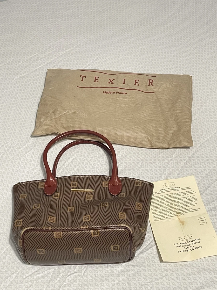 Texier France Leather Retro Avocado Green and Brown Envelope Style Backpack RARE Texier | Bags | Texier Backpack Leather Brown Great  main image 4