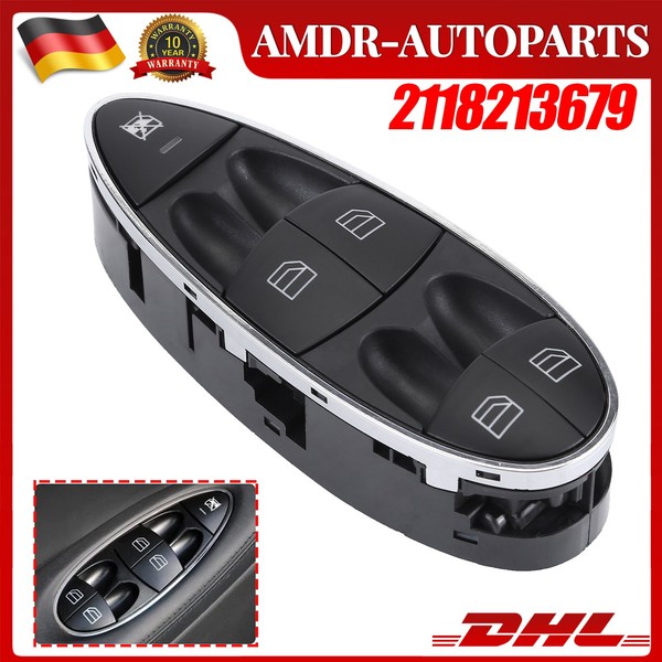 2118213679 Vorne Links Schalter Fensterheber FüR Mercedes E W211 S211 CLS C219-image