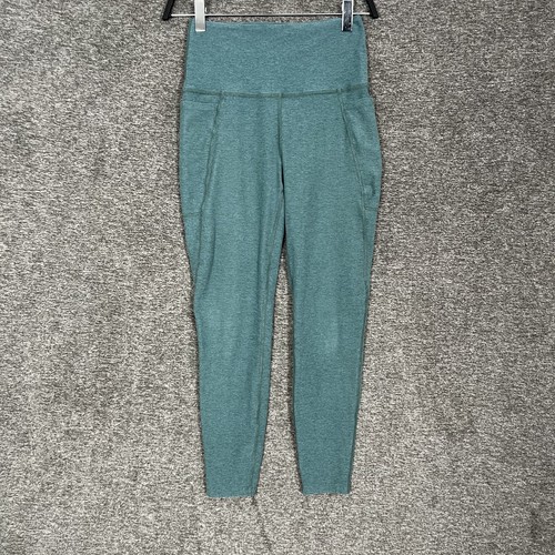 Beyond Yoga Pants Womens Medium Green High Waisted Pocket Leggings Workout Yoga