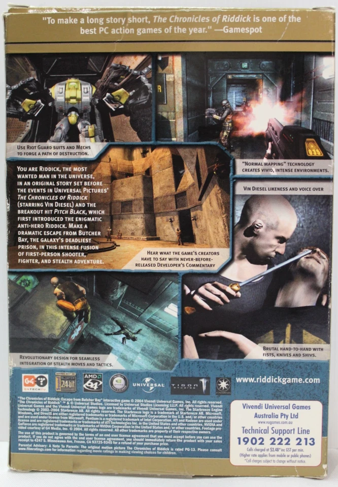 Chronicles Of Riddick PC CD-ROM Game Escape From Butcher Bay Developers Cut 2004 - Image 4 of 4
