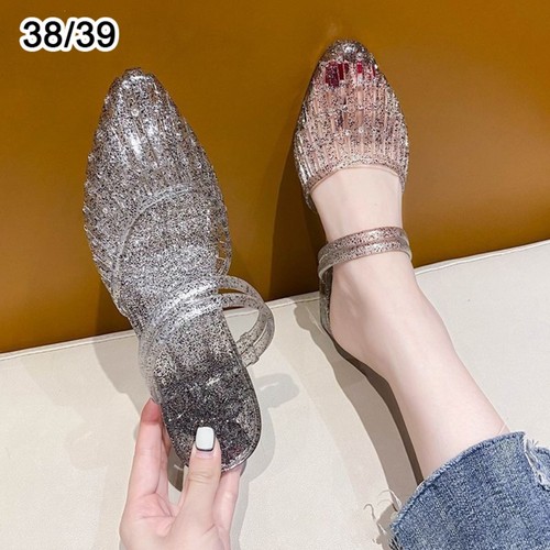 Sandalias de PVC con punta en punta transparentes zapatos para mujer - Imagen 17 de 21