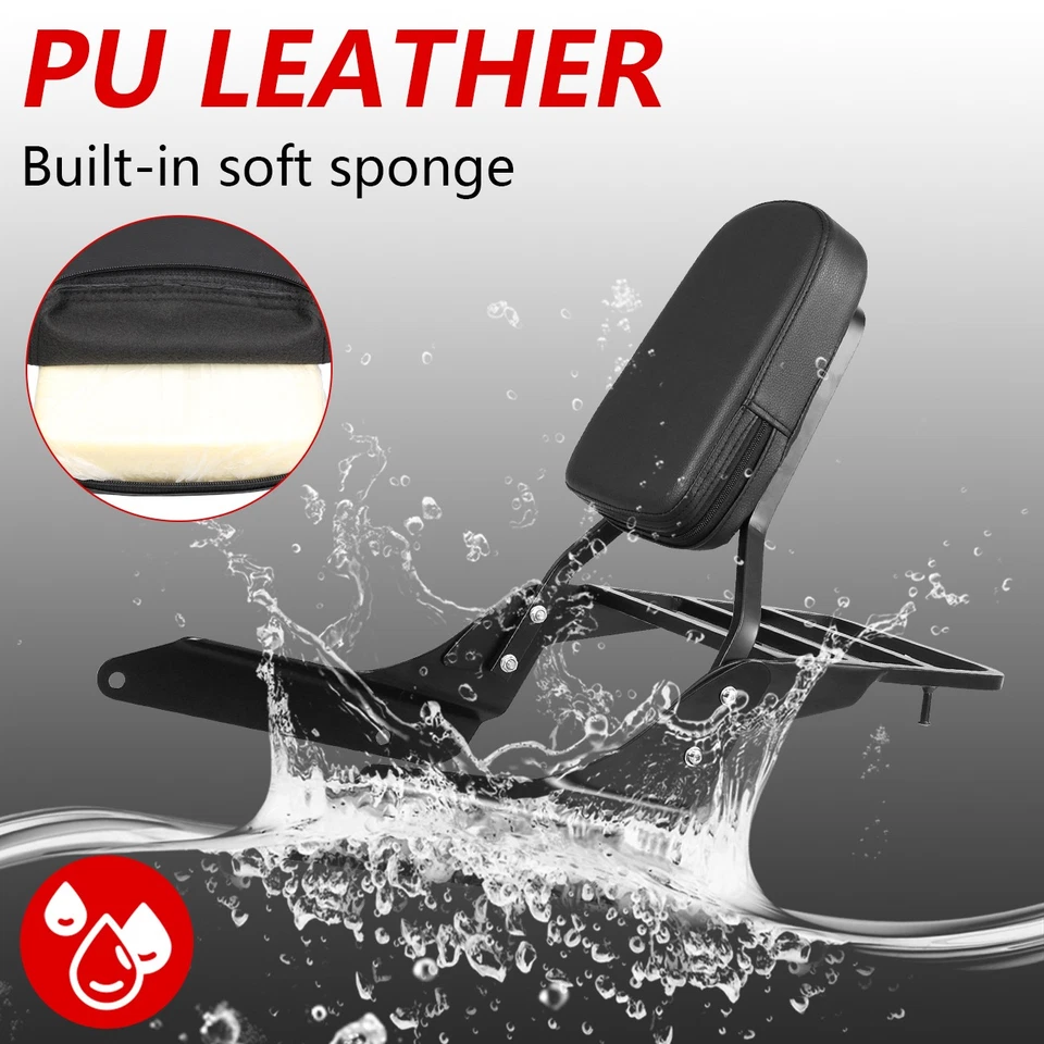 Rear Passenger Backrest with Luggage Rack For Honda Shadow VT600 VLX600 1999-08 - Изображение 2 из 4