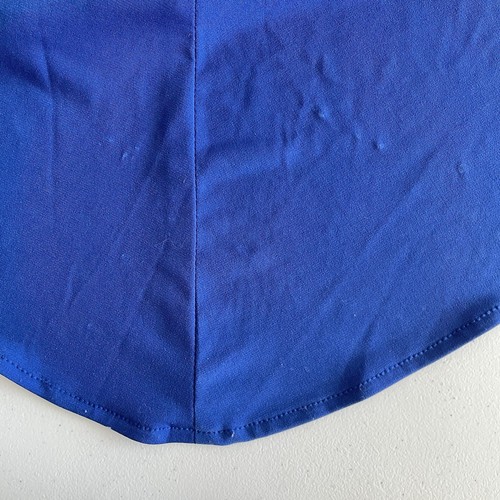 Hailey Logan By Adrianna Papell Y2K Cobalt Formal Prom Dress High Slit Size 5-6 - Picture 20 of 21