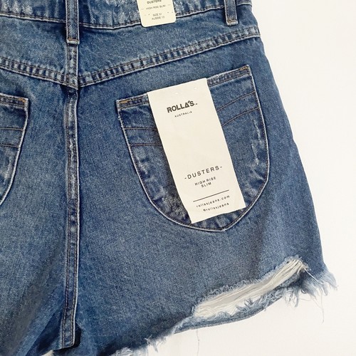ROLLA'S High Rise Duster Jean Shorts Ashley Blue 31 - Picture 8 of 10