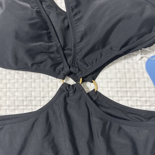 Hilinker Women's O Ring Cutout halter 1 piece swimsuit - Picture 3 of 7