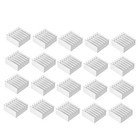 Aluminum Heatsink Cooler Circuit Board Cooling Silver Tone 14mmx14mmx6mm 20Pcs