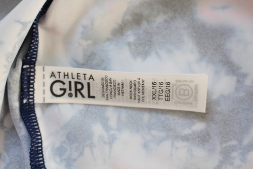 Athleta Girl Festival Tie Dye Swim top Mock Neck Rash guard Size XXL 16 - Picture 4 of 9