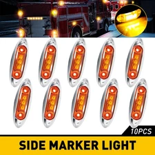 10x Amber LED 4" Marker Side Lights Clearance Light for Truck Trailer RV Camper