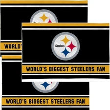 3 Pack Carolina Panthers 3x5 NFL Flags Rico Industries Fade Proof Indoor Outdoor