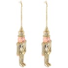  2 Pcs Nutcracker Tree Ornaments Hanging Decorations Puppets Plastic Nutcrackers