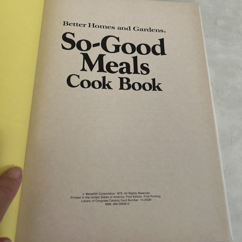 Better Homes and Gardens So-Good Meals, 1975 1st ed/1st ptg - Picture 4 of 12