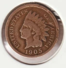 US Rare Old West 1905 Indian Head Penny Coin American Collection Shield Cent USA