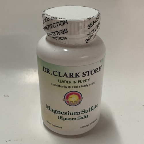 Dr. Clark Store Magnesium SULFATE (Epsom Salt) 1030mg 100ct 5/27