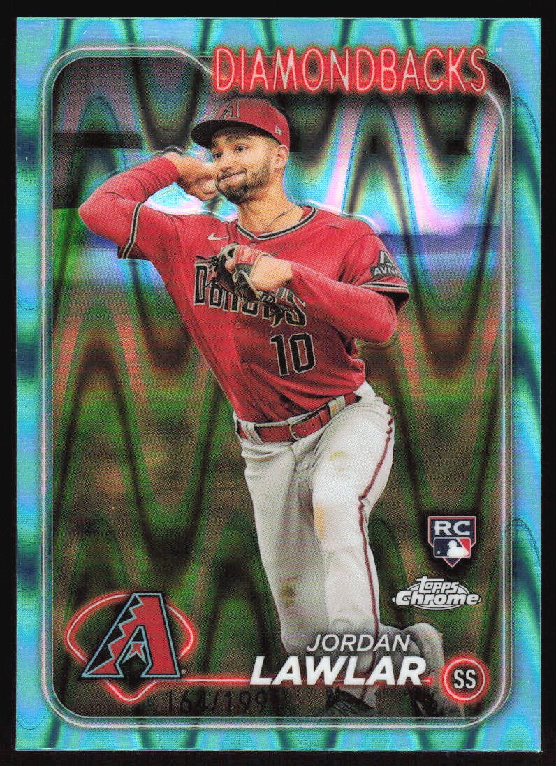 2024 Topps Chrome Jordan Lawlar #229 RC Aqua RayWave Refractor /199 Diamondbacks