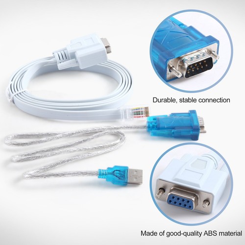 RJ45 Netzwerk Kabel Serielles Kabel Rj45 zu DB9 und RS232 zu USB (2 im 1) C6644 - Afbeelding 7 van 7