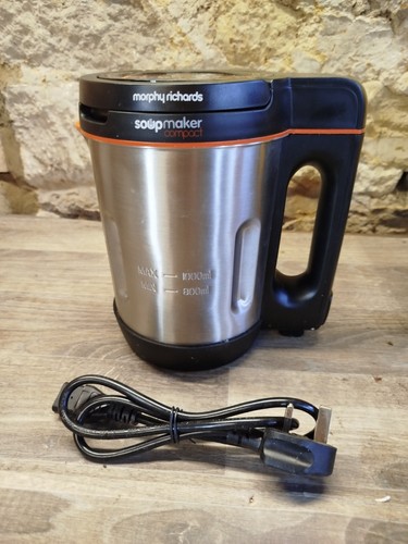Morphy Richards Compact Soup Maker Stainless Steel 1 Litre Black - Picture 1 of 4