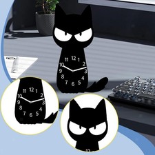 Katzenuhr, moderne Kunst, kompakte dekorative Uhr für Schlafzimmer,