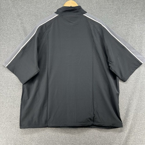 NEW Augusta Shor Sleeve Windbreaker Men's Large Black Pullover Jacket - Picture 8 of 8