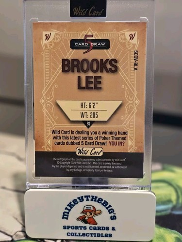 2024 Wild Card 5 Card Draw Brooks Lee VintageAuto 5CDV-BLA 1/1 Minnesota Twins - Picture 2 of 2