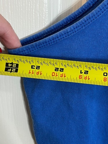 Vintage 1993 Half Moon Beach Tank Top XL Walk of Fire Quarry Party Blue USA Made - Picture 3 of 8