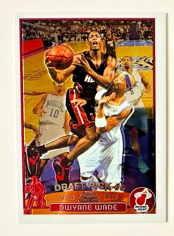 2003-04 Topps Chrome Dwyane Wade RC #115 Base Heat Rookie!