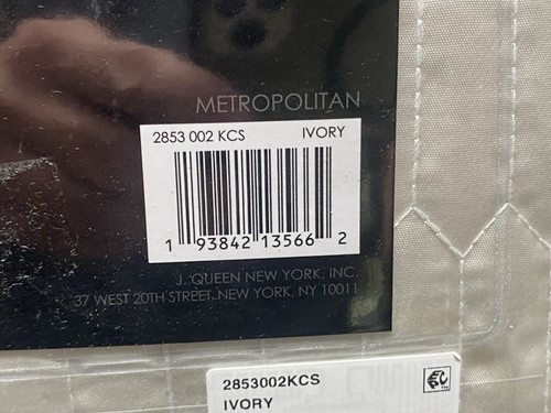 Juego de edredón J Queen Metropolitan Ivory 4 piezas King nuevo - Imagen 8 de 9