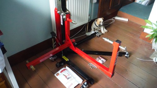 Abba Sky Lift Hydraulic Motorcycle Jack Stand comes with instructions Busa kit