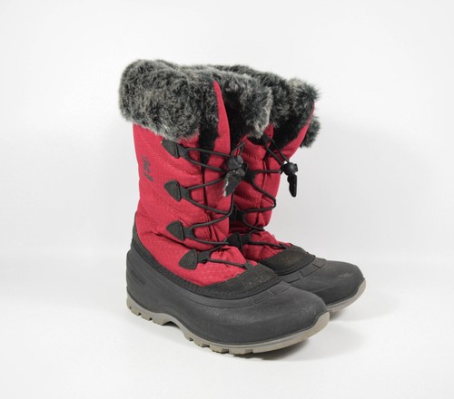 Botas de nieve de invierno Kamik Momentum 2 borgoña con ribete de piel sintética suela impermeable talla 6 - Imagen 1 de 7