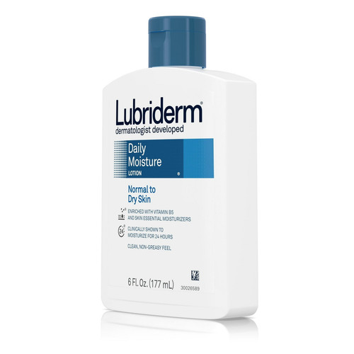 Lubriderm tägliche Feuchtigkeit Körperlotion normale bis trockene Haut unparfümiert 6oz (12er Pack) - Bild 6 von 11