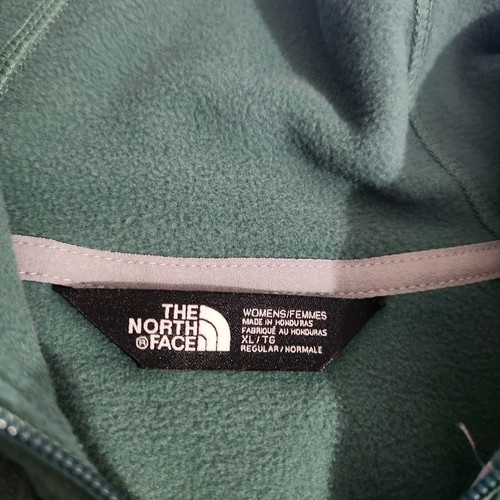 The North Face Green Osito Fleece Full-Zip Hooded Long Sleeve Jacket Women XL - Picture 3 of 12