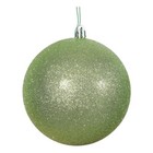 Vickerman 12" Contemporary Plastic Ball Ornament in Glitter Celadon Green