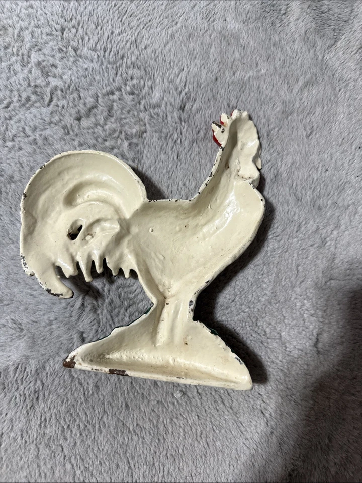 Parada de puerta de gallo de hierro fundido cocina pollo campo granja arte ave Foto 2 de 4