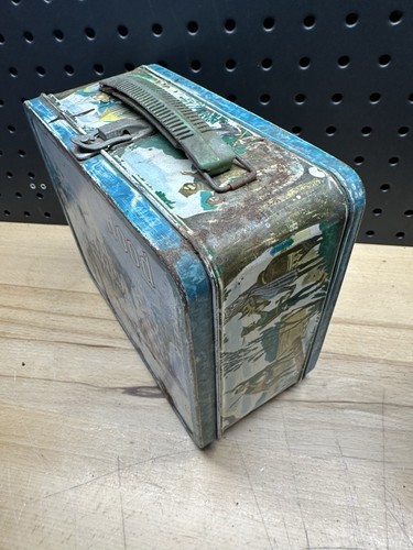 Vintage 1956 Robin Hood Metal Lunchbox and Thermos NO CAP - Picture 8 of 13