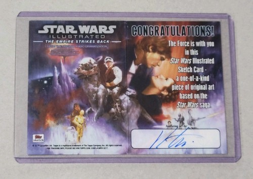 2015 Star Wars Illustrated YODA 1/1 PANORAMIC BOOKLET SKETCH by UNKNOWN ARTIST - Picture 2 of 2