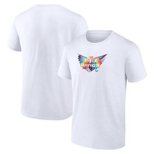 Men's White Dallas Wings Team Logo Pride T-Shirt