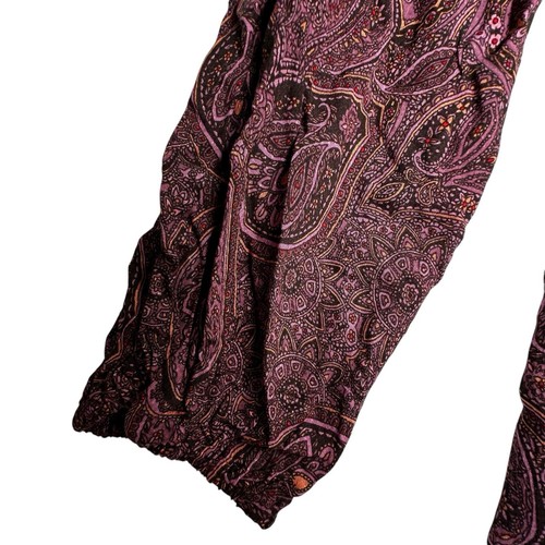 a new day Womens XS Modest Long Dress Purple Boho Paisley Long Sleeve NWT - Picture 5 of 11