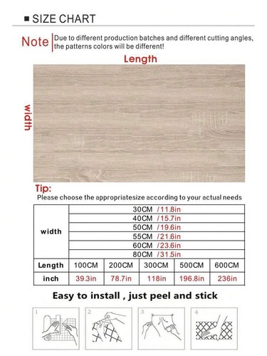 Light Oak Vinyl Wrap Self Adhesive Cupboard Worktop Waterproof Wood Effect - Picture 7 of 9