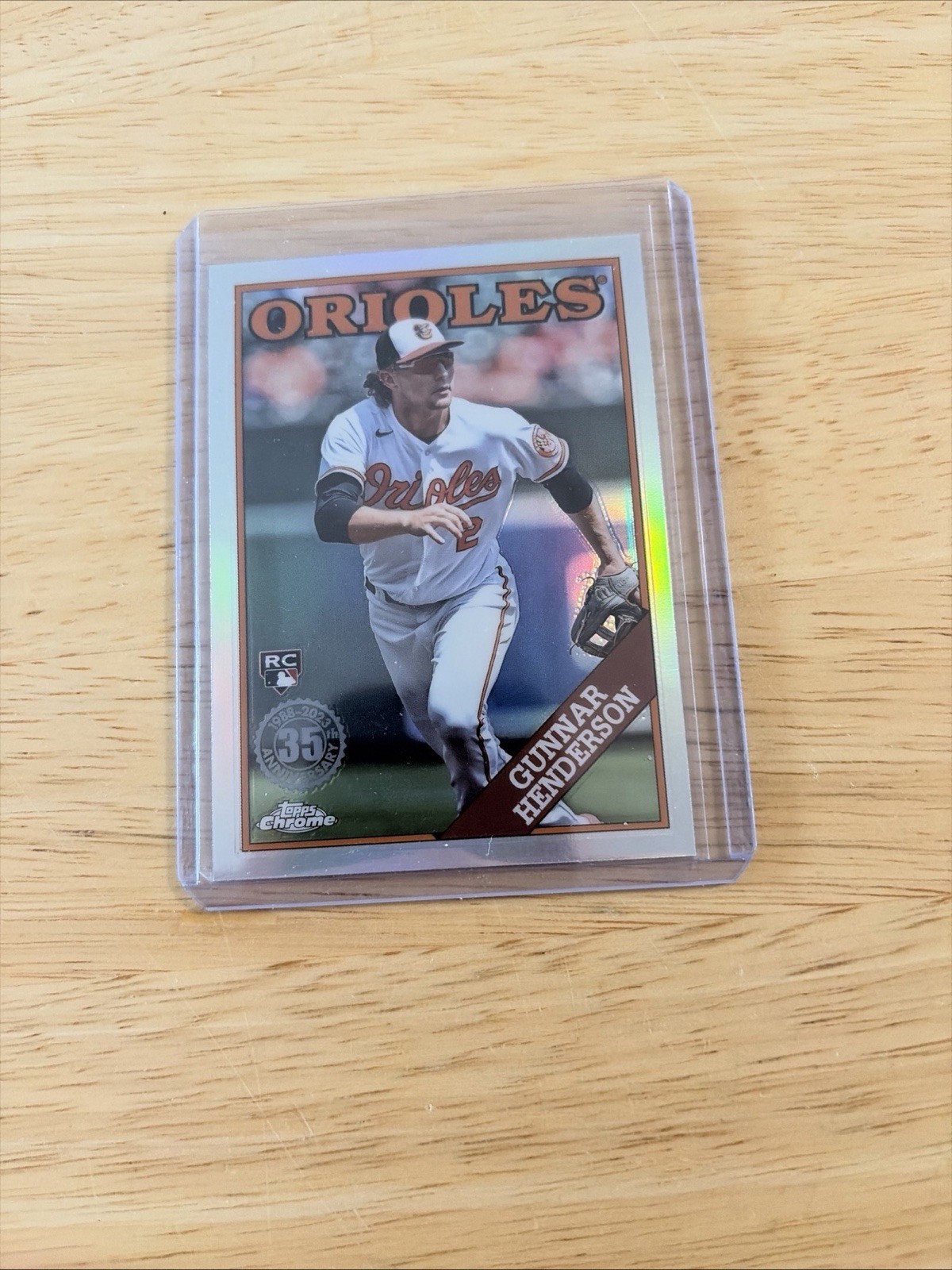 Gunnar Henderson 2023 Topps Chrome 35th Anniversary Refractor Orioles Rookie
