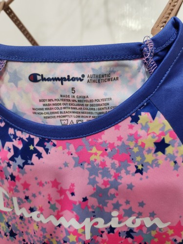 Champion Kids' Pink and Blue Star Set 5T - Picture 3 of 3