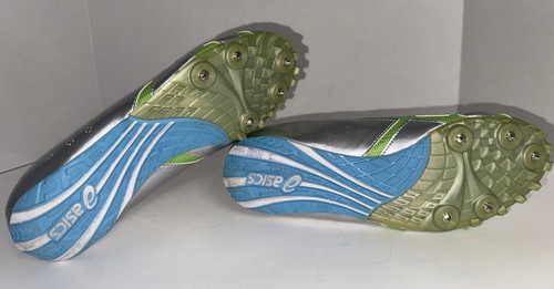 ASICS HYPER ROCKET GIRL SP DAMENGRÖSSE 9,5 SILBER GRÜN BLAU HERVORRAGENDER ZUSTAND - Bild 6 von 7