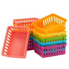 12 Pack Small Plastic Classroom Storage Baskets (6.2 x 4.8 x 2.4 inches)
